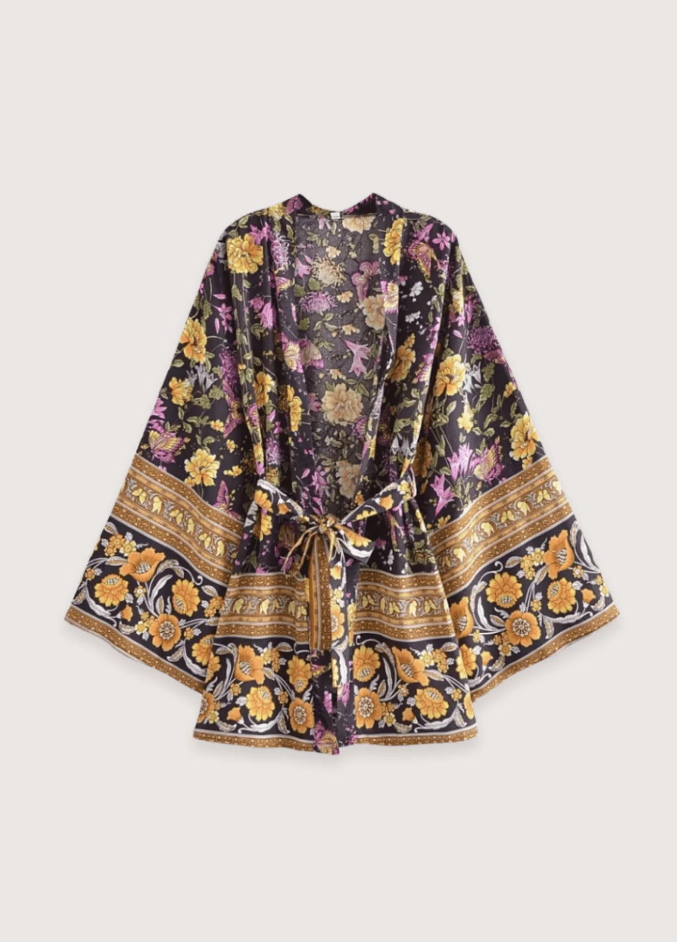 Kimono court bohème | Jardin Nocturne