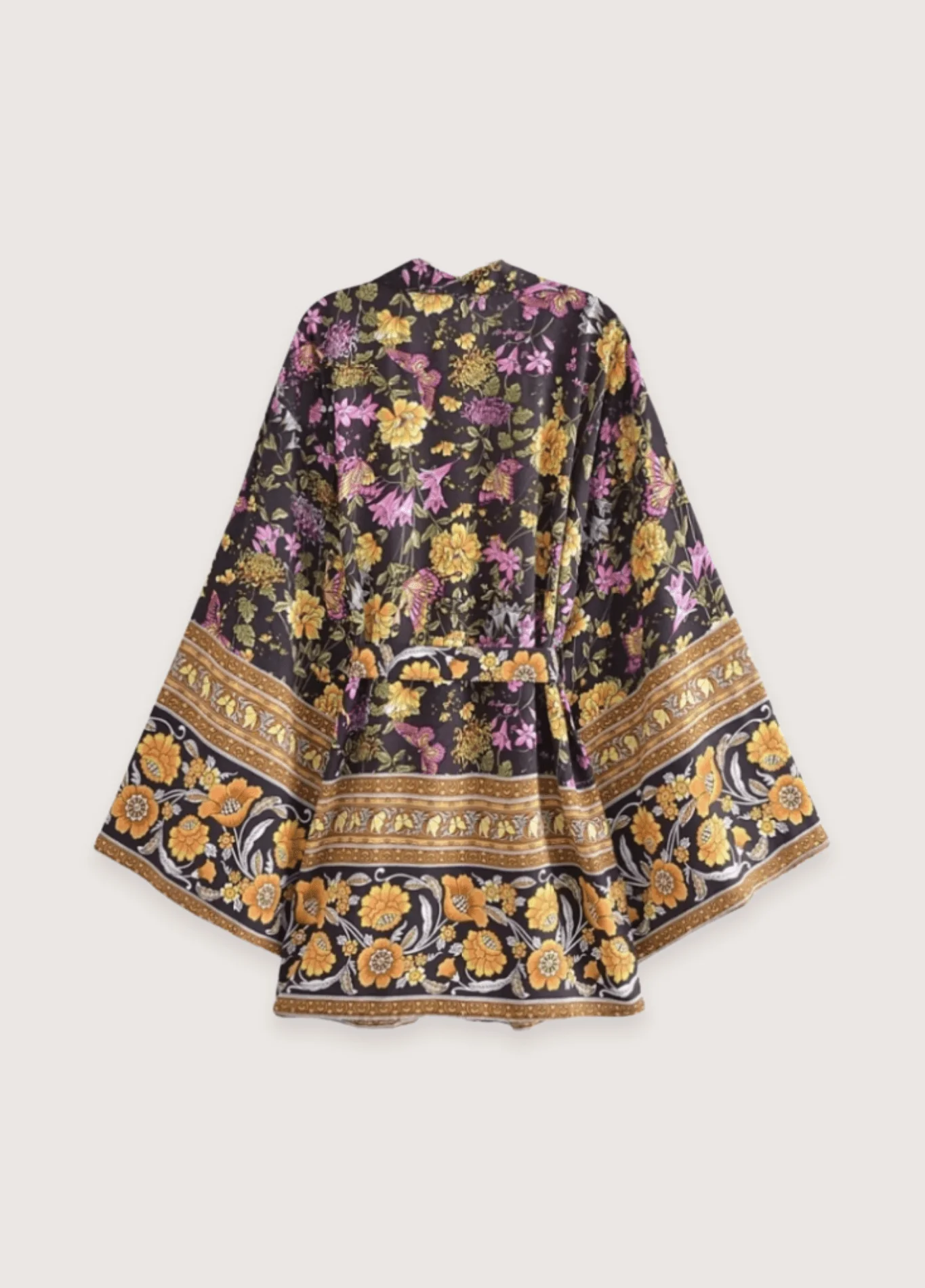 Kimono court bohème | Jardin Nocturne - Image 2