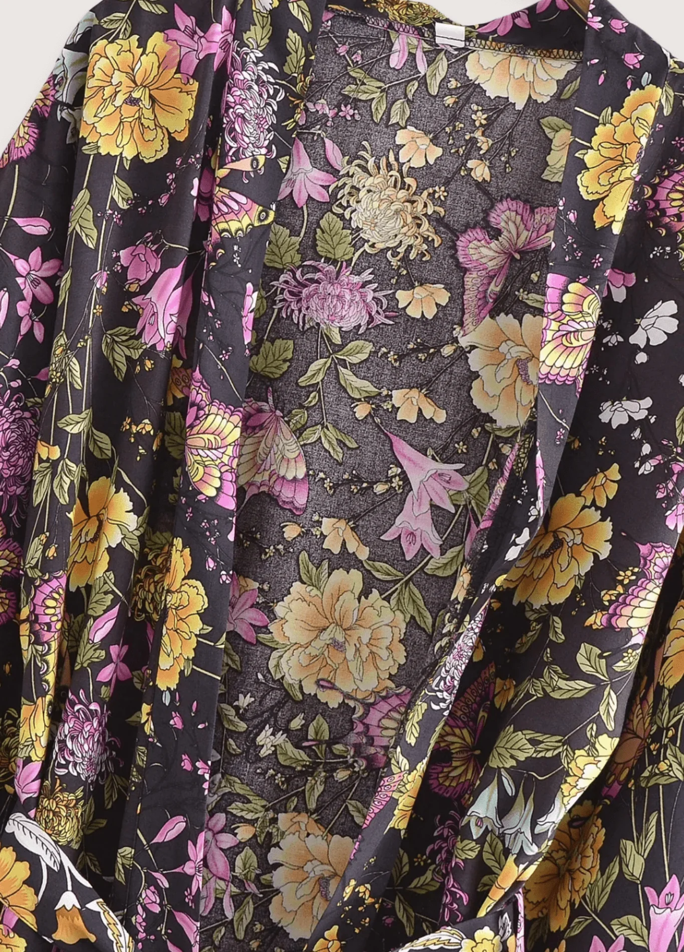 Kimono court bohème | Jardin Nocturne - Image 3