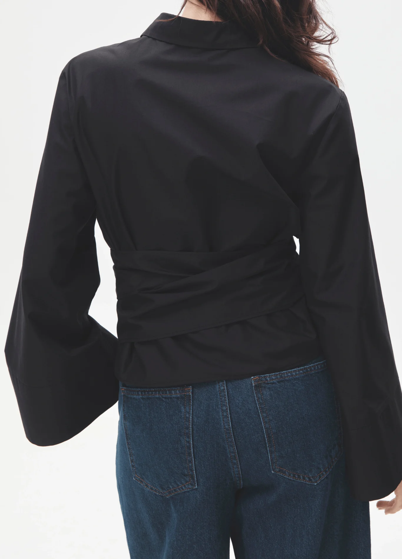 Kimono court noir | Cache-coeur - Image 4