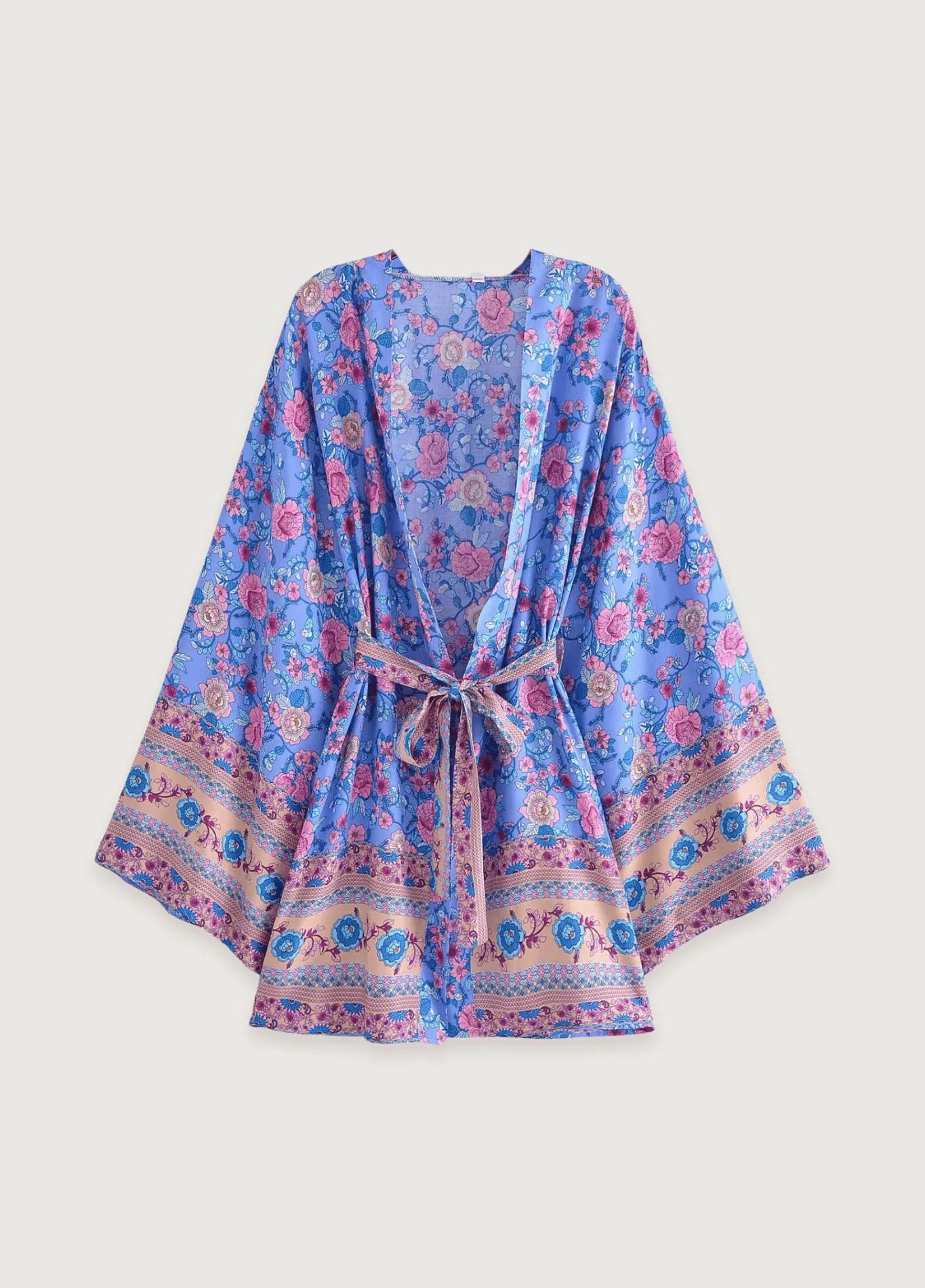 Kimono court plage | Violette d'Été