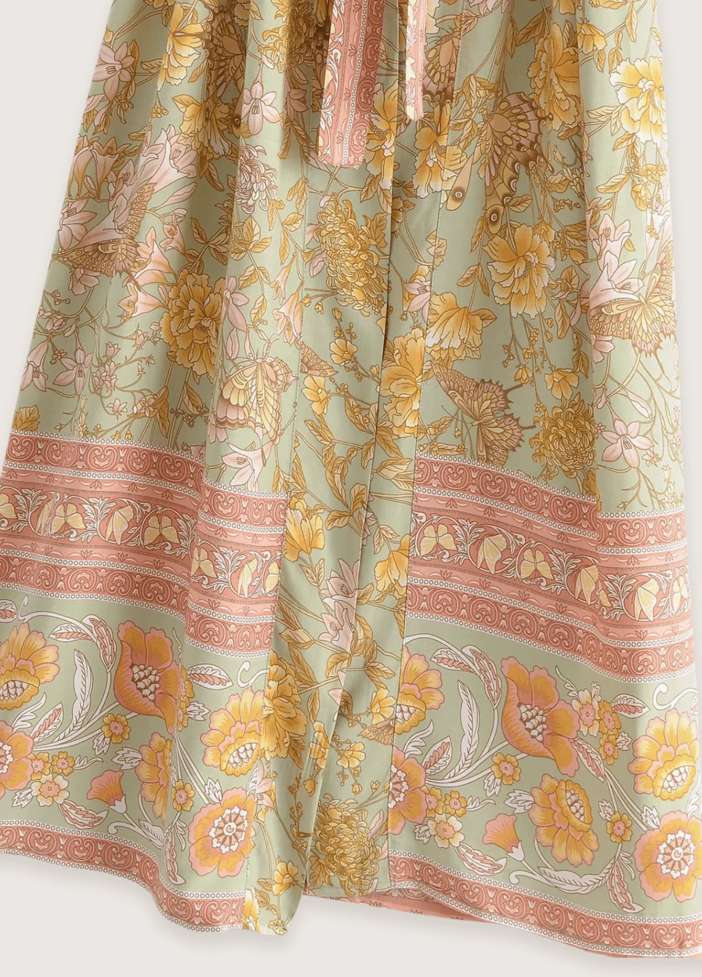 Kimono long bohème fleuri - Image 4