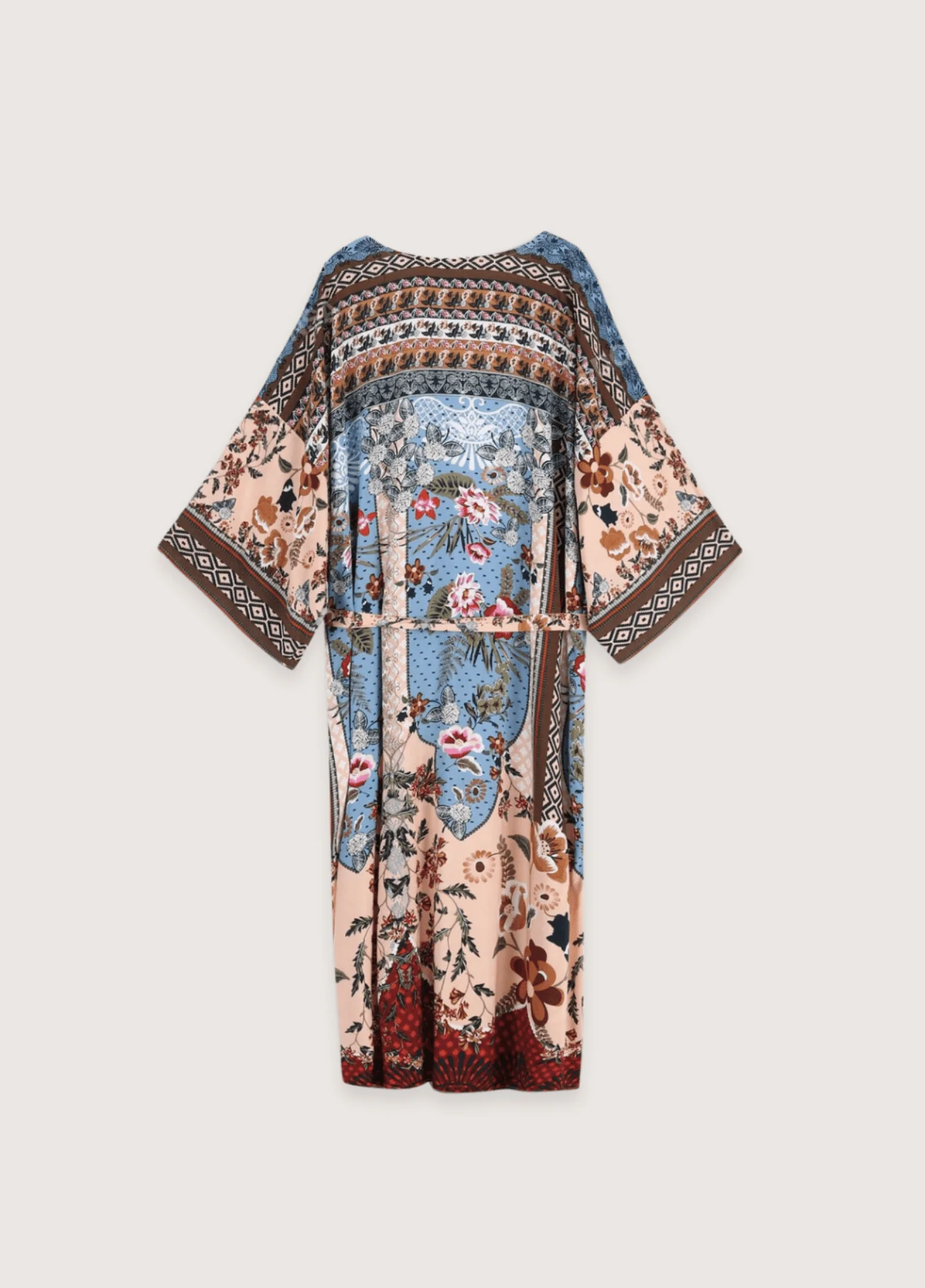 Kimono long | Bohème Patchwork Multicolore - Image 2