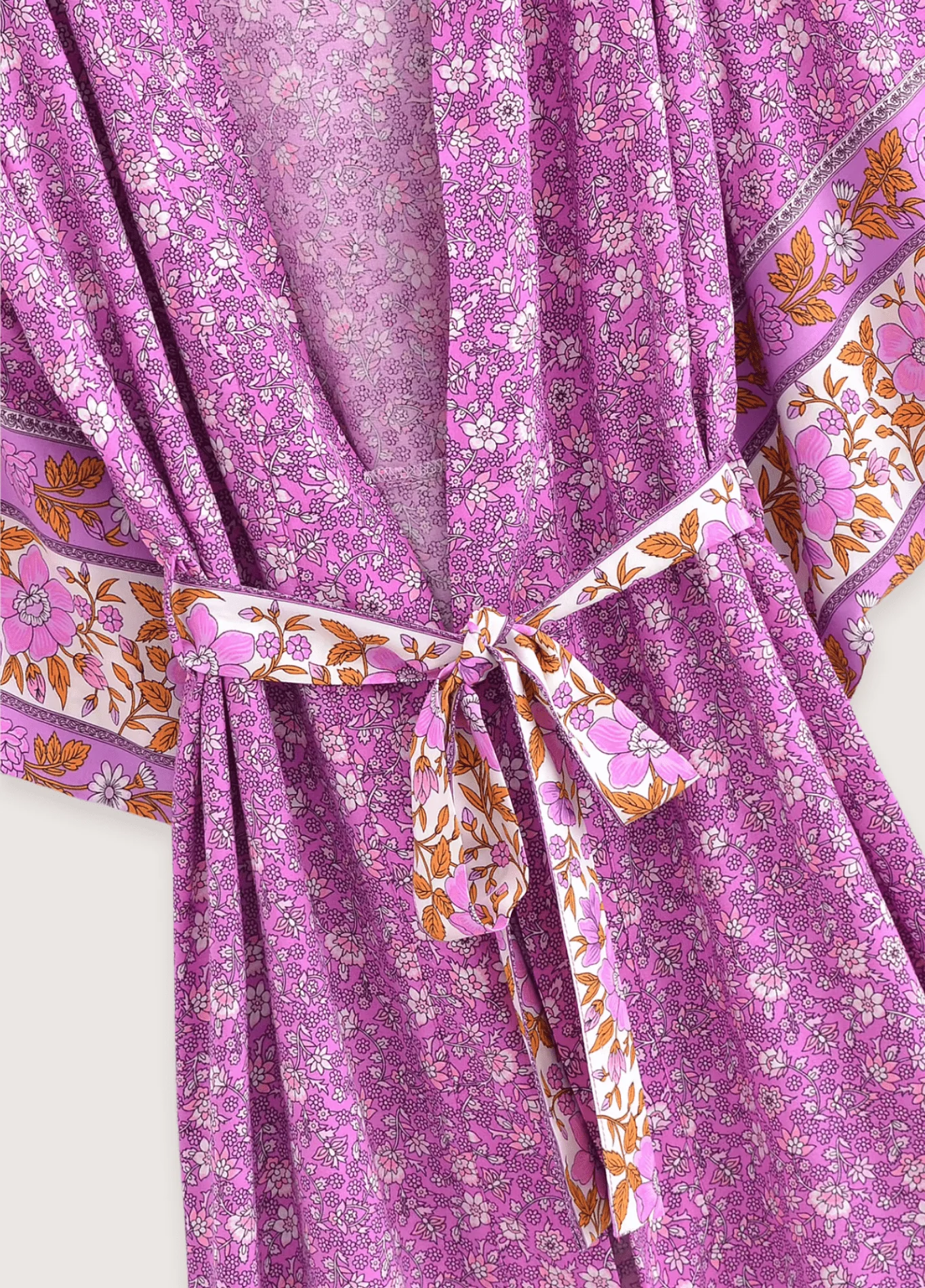 Kimono long | Floral Fuchsia - Image 3