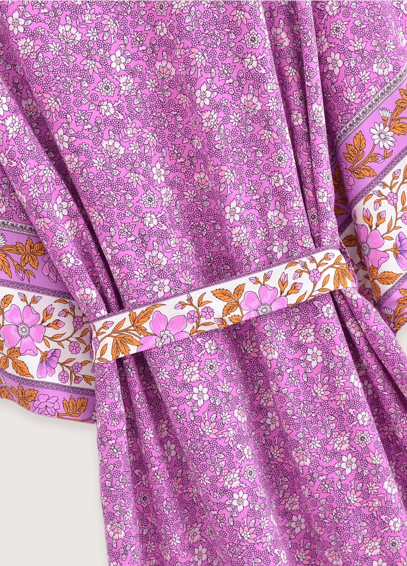 Kimono long | Floral Fuchsia - Image 4