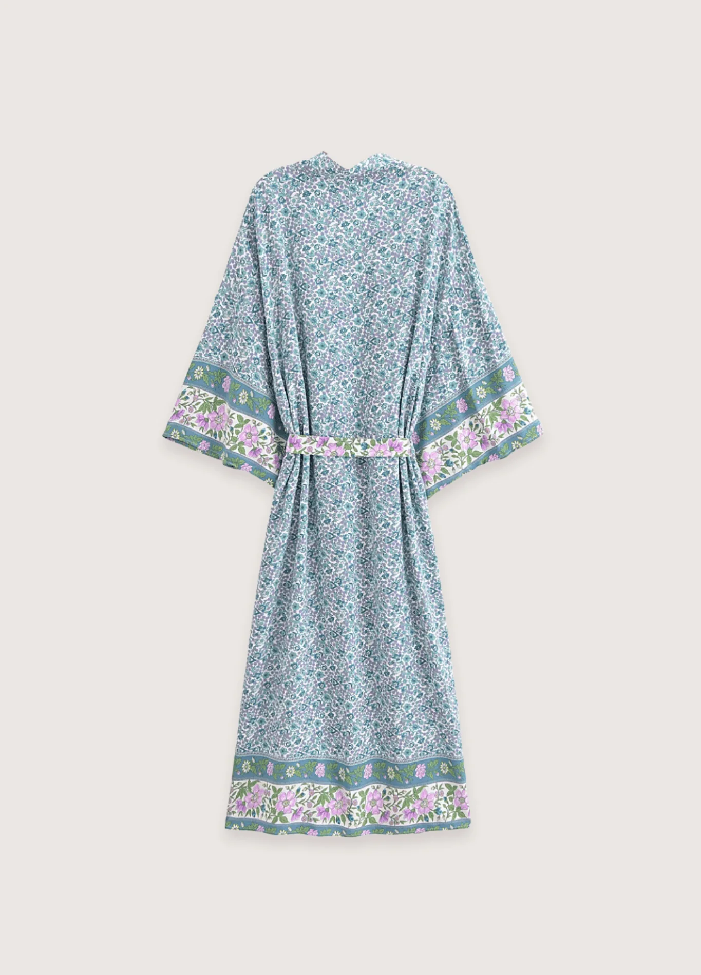 Kimono long | Floral Turquoise - Image 2