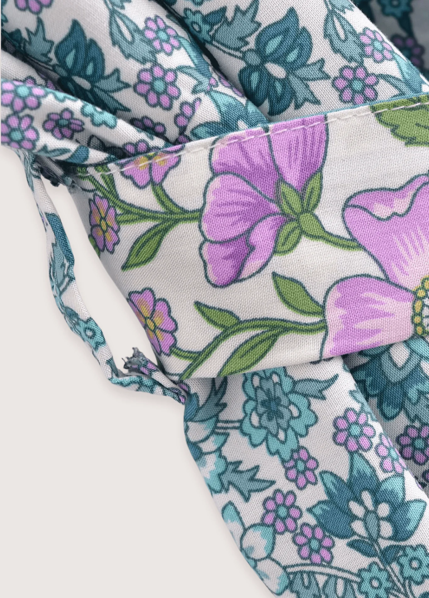 Kimono long | Floral Turquoise - Image 7