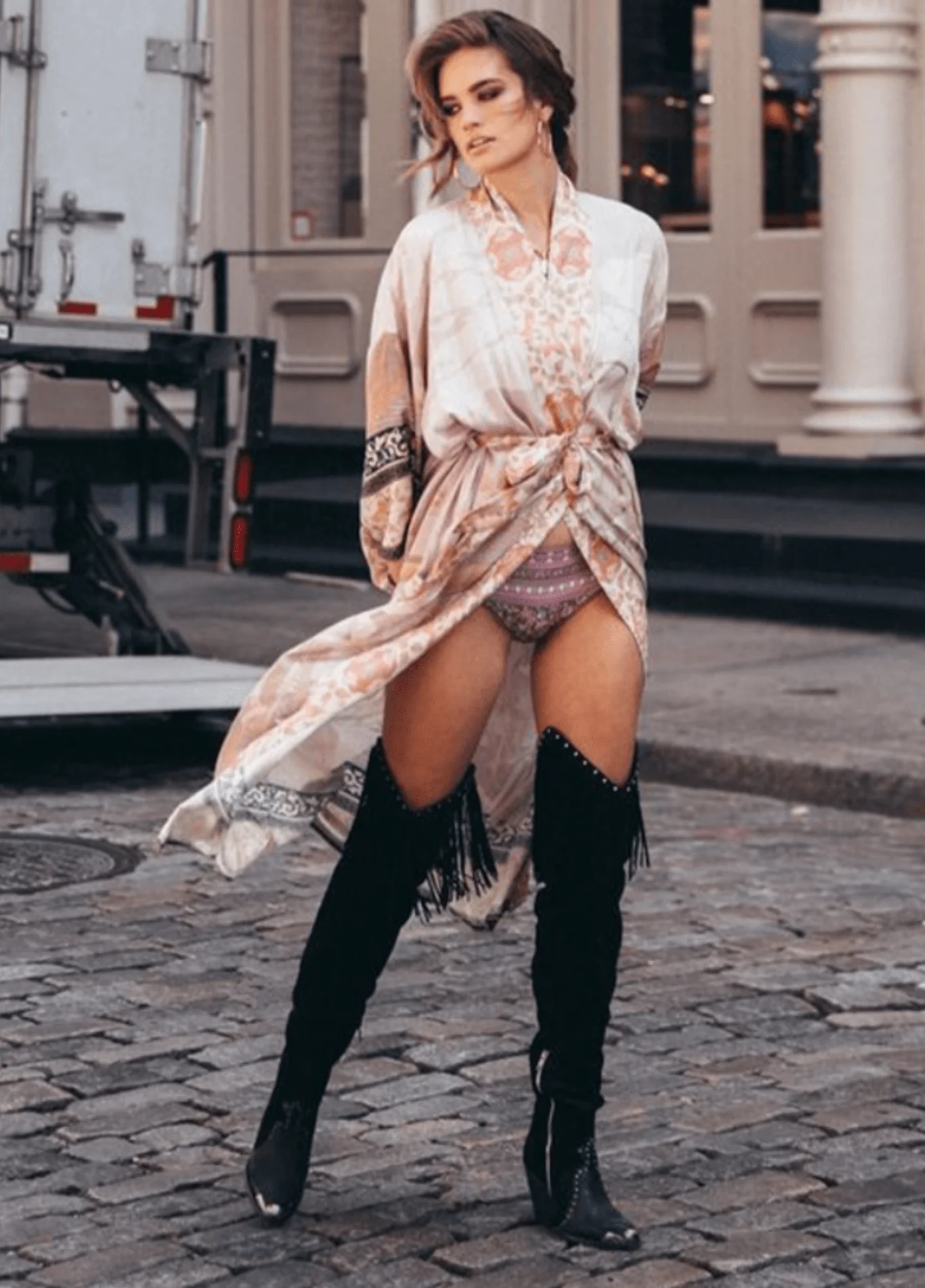 Kimono long | Rose Bohème - Image 3