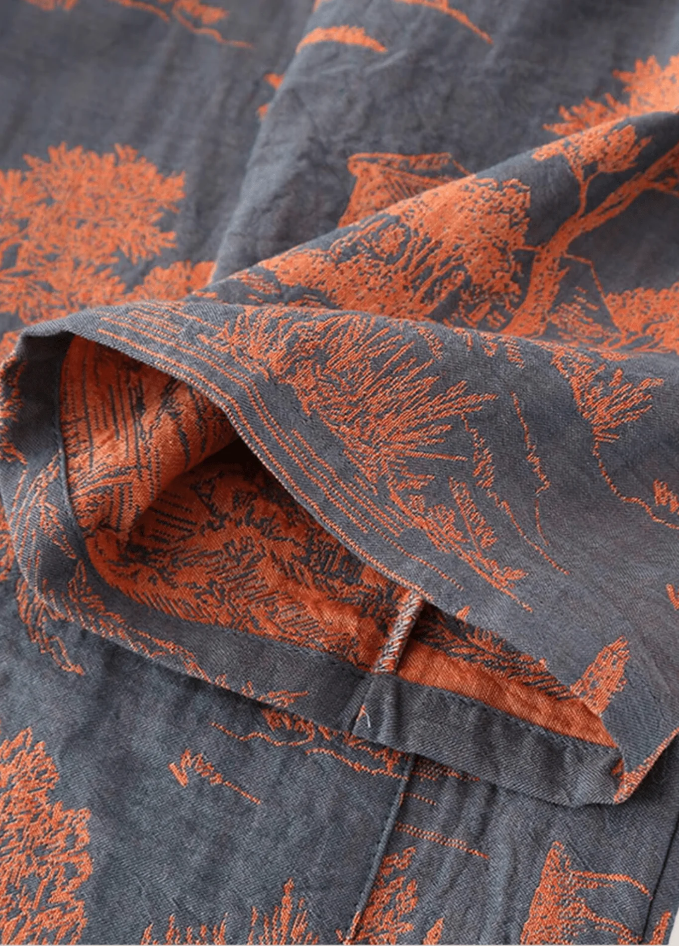 Peignoir kimono bleu homme | Ukiyo - Image 4