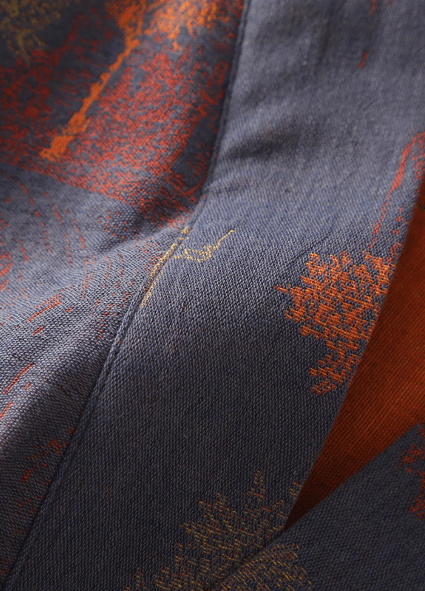 Peignoir kimono bleu homme | Momiji - Image 4