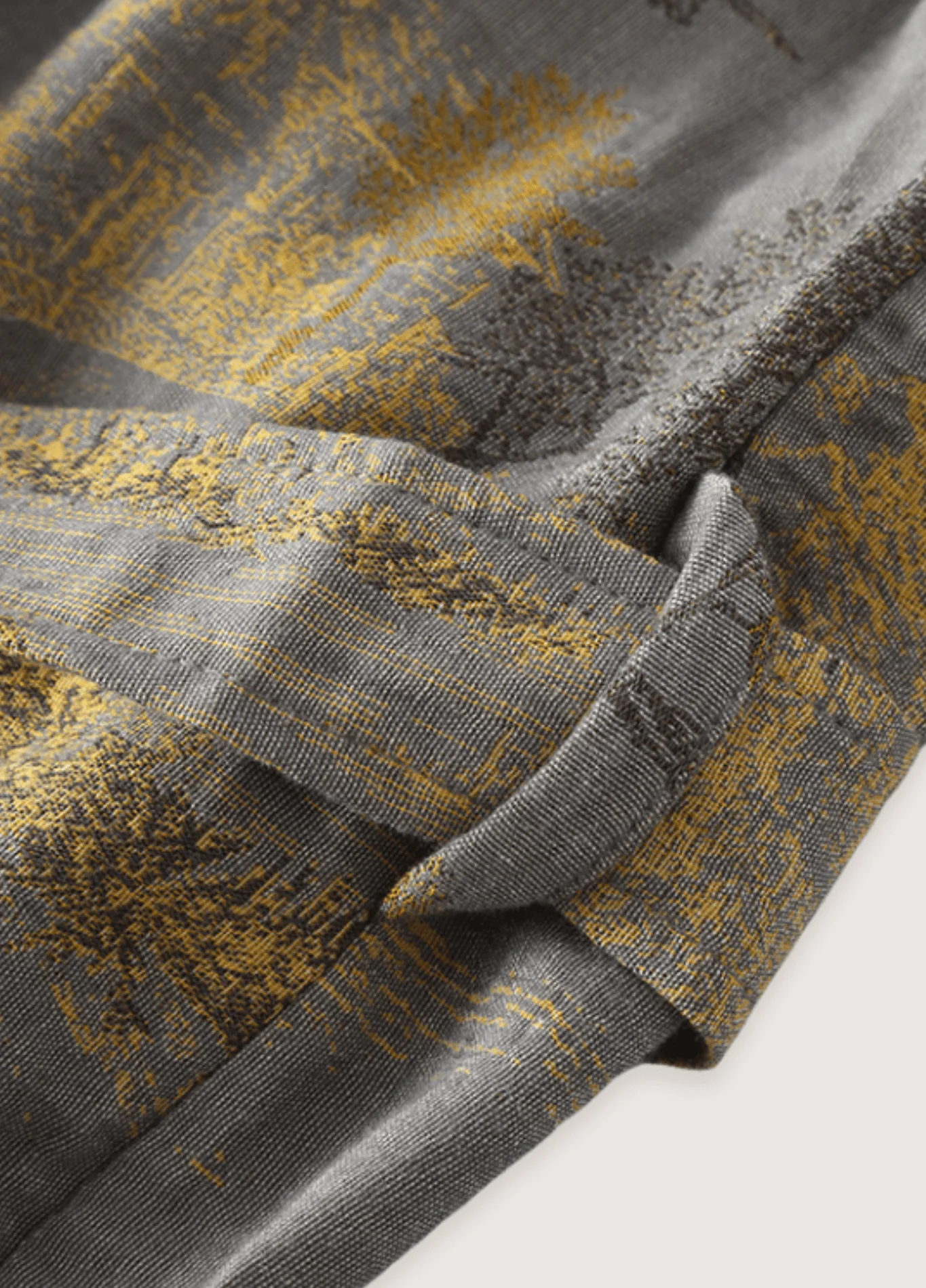 Peignoir kimono gris homme | Momiji - Image 5