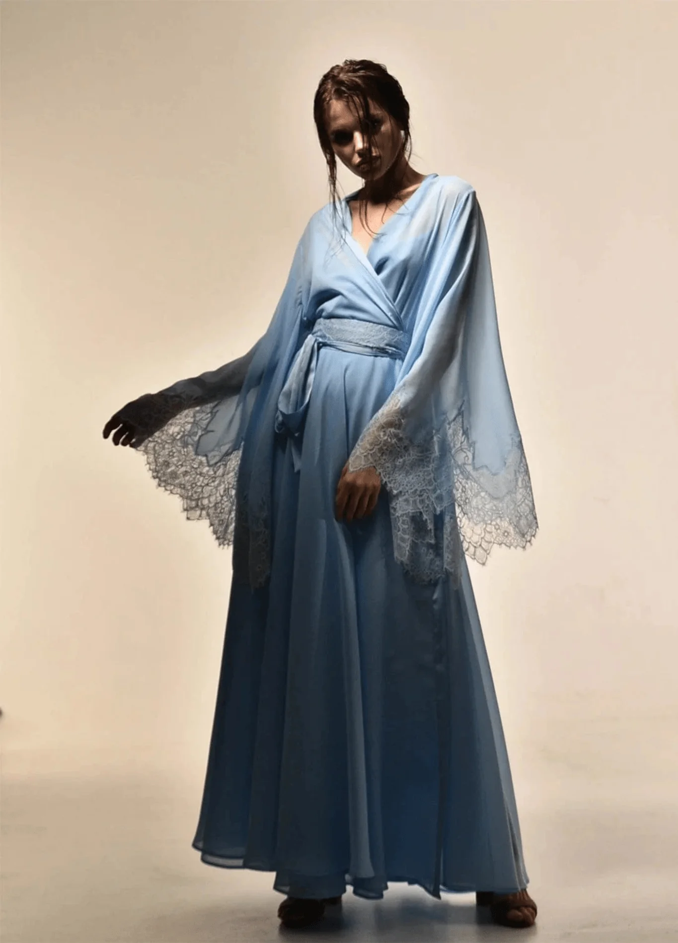 Robe kimono soie | Aozora - Image 4