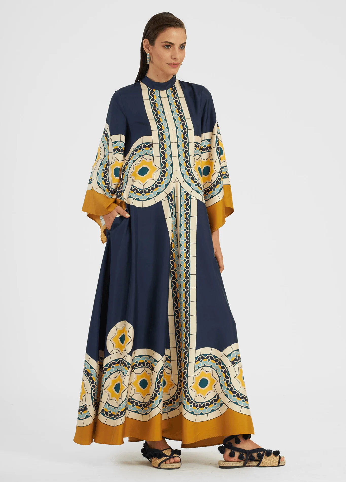 Robe kimono réversible | Méditerranée - Image 3