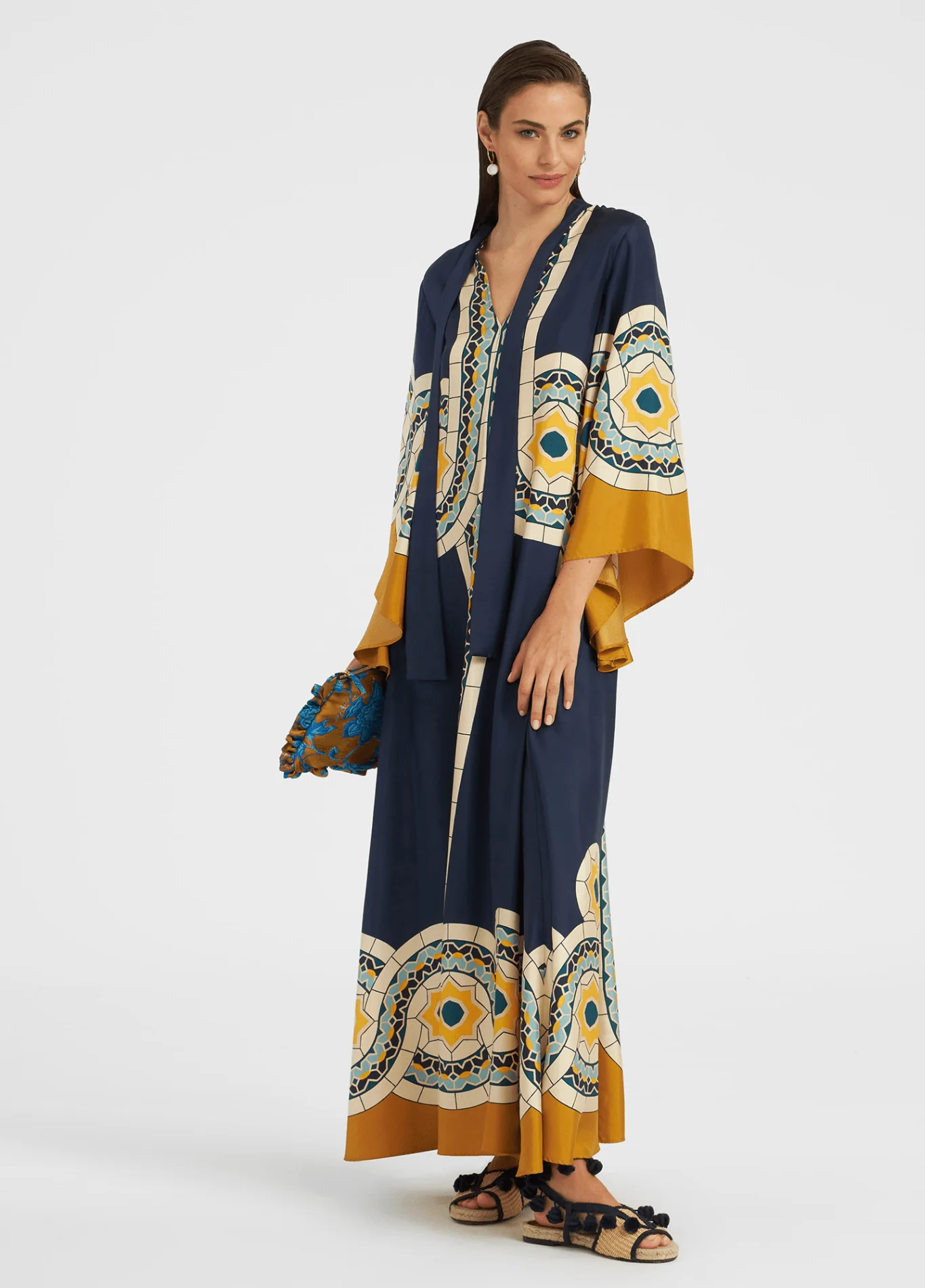 Robe kimono réversible | Méditerranée - Image 6
