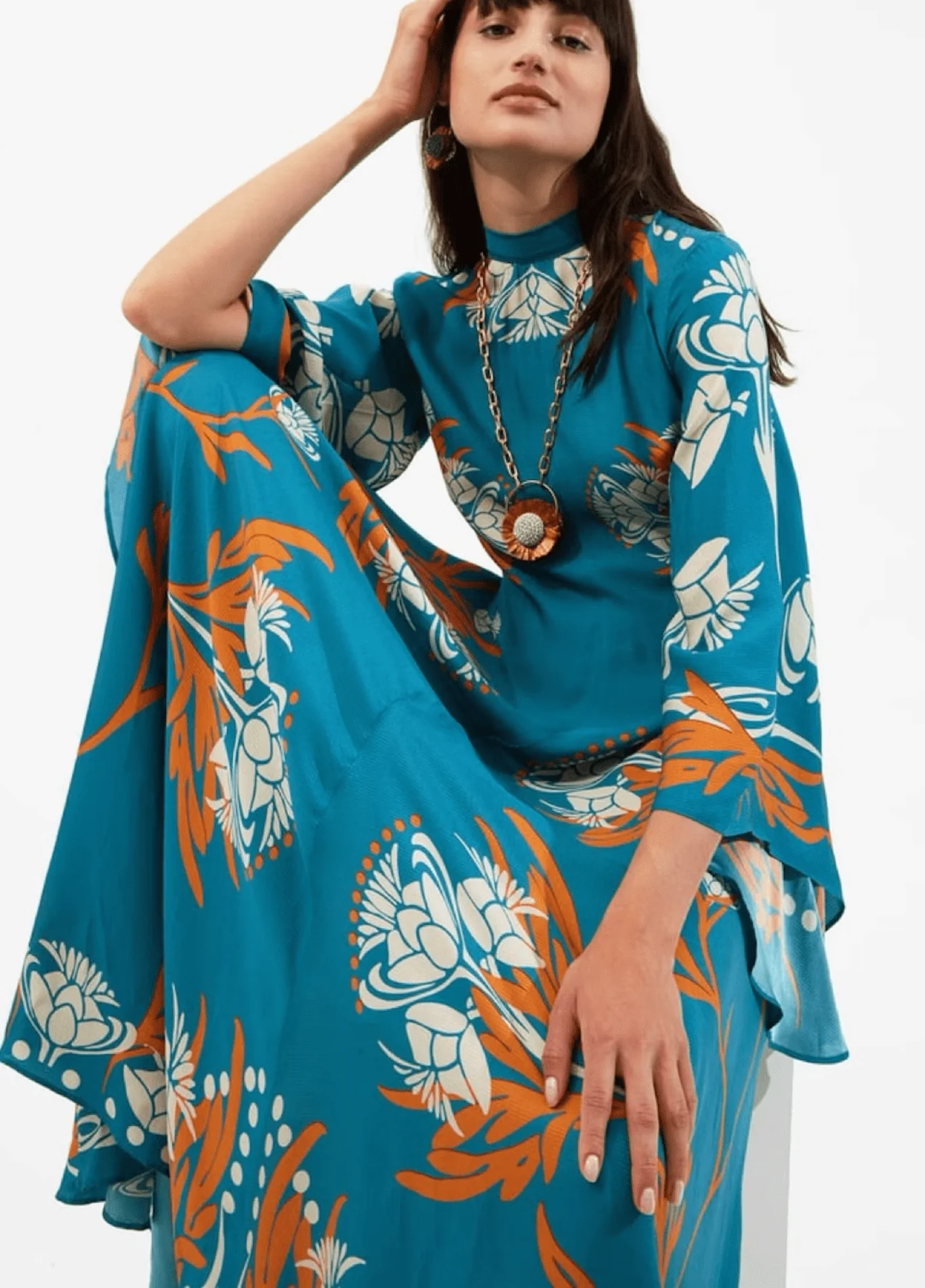 Robe kimono réversible | Turquoise Sauvage - Image 3