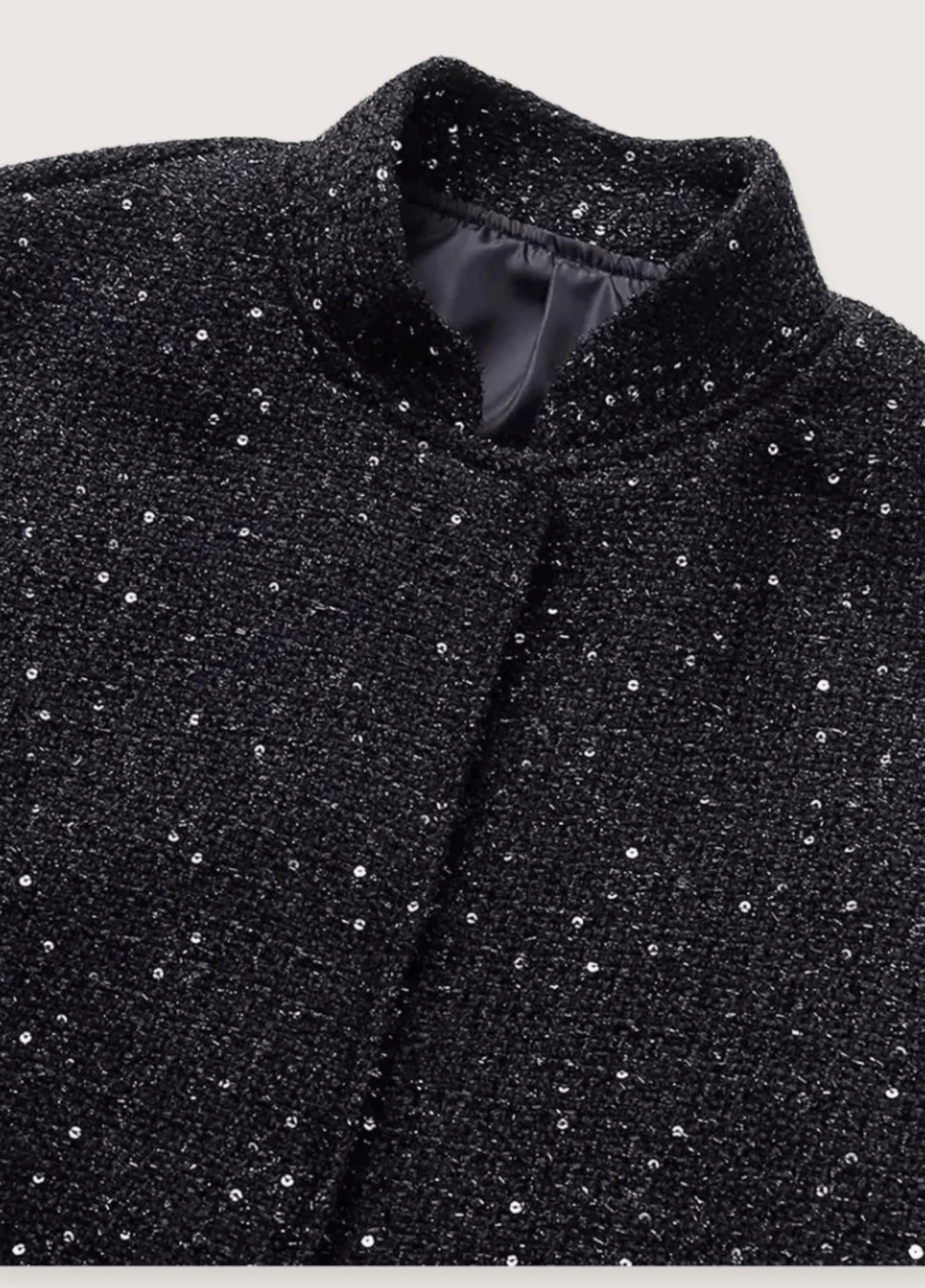 Veste kimono noir à paillettes | Hoshi - Image 3
