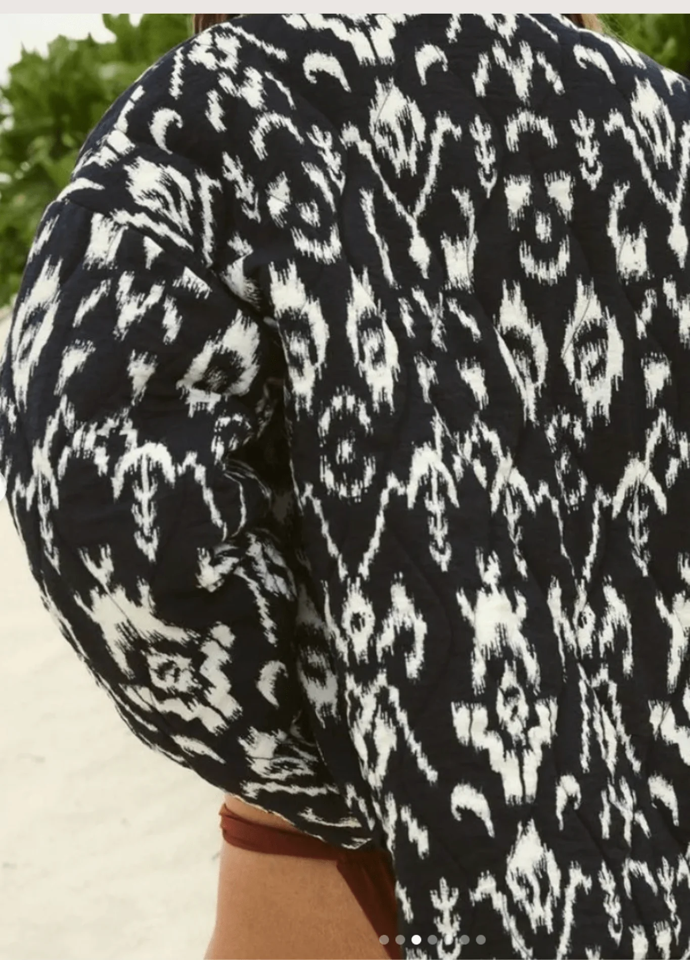 Veste kimono noir et blanc | Ikat - Image 4