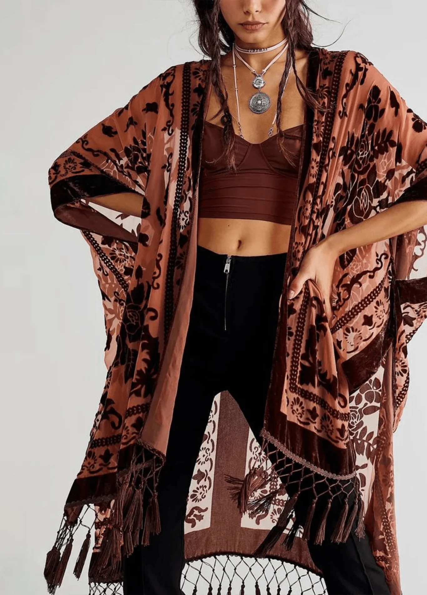 Veste kimono rose pâle | Kuro - Image 4
