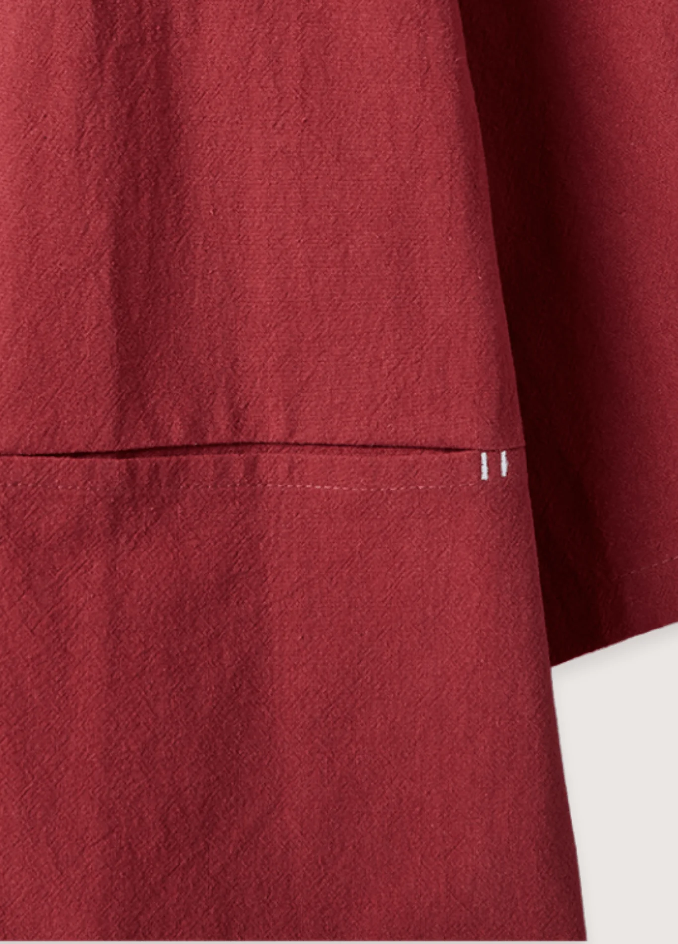 Veste kimono rouge | Cardigan Minimaliste - Image 3