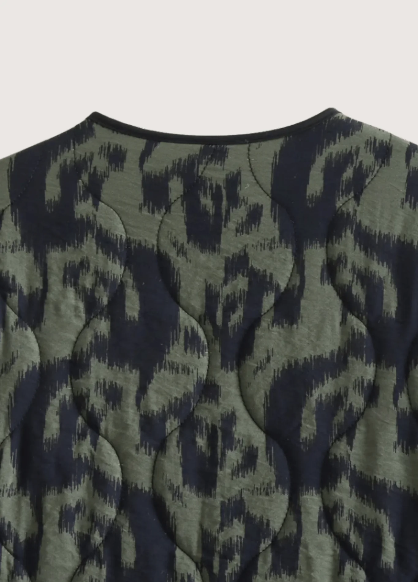Veste kimono vert olive | Ikat - Image 5